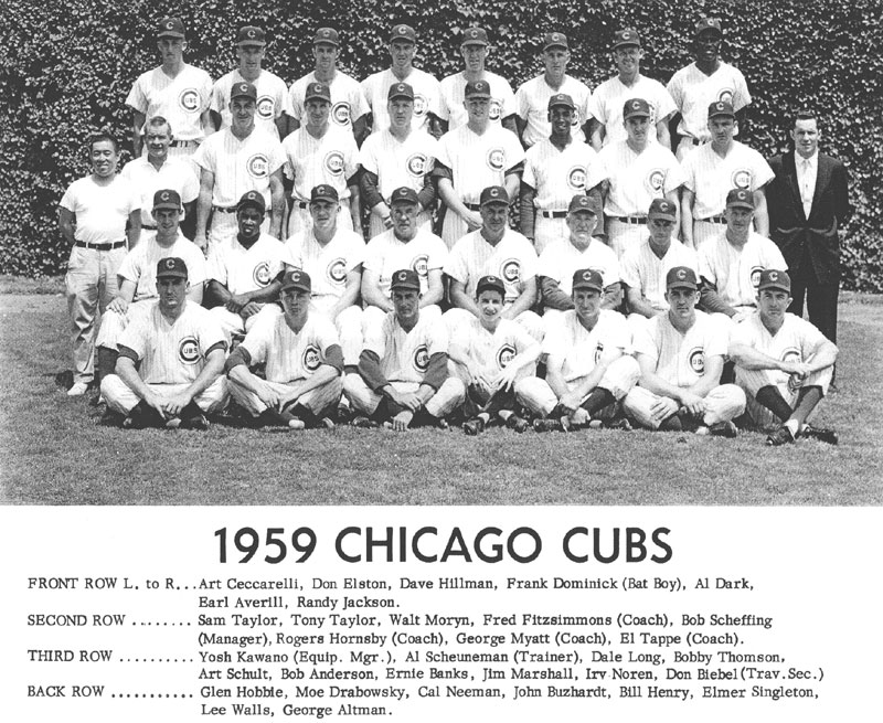 1959 CHICAGO CUBS TEAM PHOTO